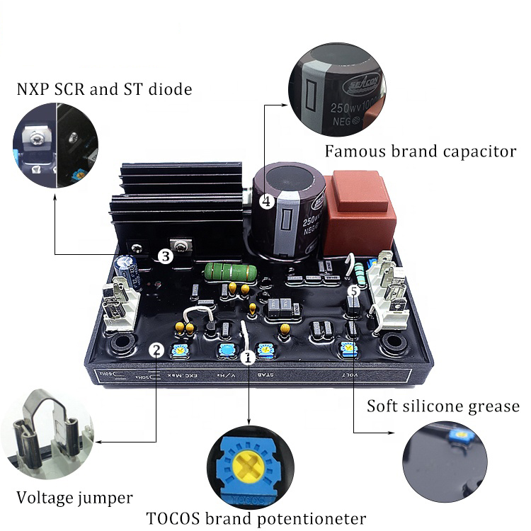 Diesel Engine Parts of Automatic Voltage Regulator Backup Generator 3 Phase AVR R438